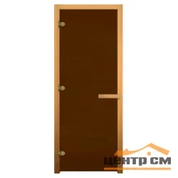 Дверь для саун ДС Стекло бронза матовая 1800х700 (коробка хвоя 2,5шт, петли, ручка)