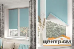 Штора рулонная "Блэкаут Сильвер" бирюза 57*175 см