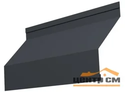 Забор-жалюзи ламель, Милан new, Полиэстер двухсторонний RAL 7024 (мокрый асфальт), длина 0.83 м.п.