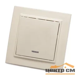 Выключатель одноклавишный СП 220V, 10А, c индикатором, слоновая кость (PSW10-9001-02) Эрна STEKKER*