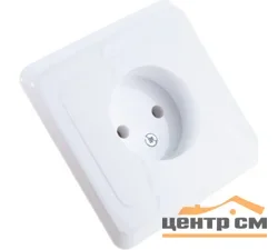 Розетка 1-местная СП Этюд 16А без заземл. белый, Systeme Electric PC16-001B