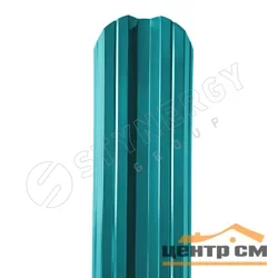 Штакетник металлический STYNERGY М-образный фигурный 0.45 мм, PE RAL 5021 (голубая вода), ширина 108мм, длина 1.3 м.п.