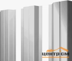 Штакетник металлический STYNERGY П-образный фигурный 0.45 мм, PE RAL 7035 (Серый графит), ширина 110мм, длина 1.5 м.п.