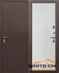 Дверь мет. FERRONI ISOTERMA 960х2050 "Пр" Металл медный антик/астана милки МДФ (с терморазрывом)