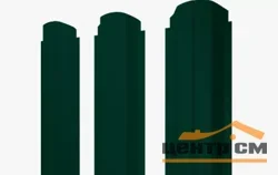 Штакетник металлический STYNERGY П-образный фигурный 0.45 мм, PE RAL 6002 (зелёная листва), ширина 110мм, длина 1 м.п.