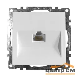 Розетка компьютерная 1-местная (механизм) СП STEKKER Катрин RJ-45 (GLS00-7107-01) белый