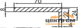 Наличник дверной телескопический PROFILO PORTE 70*8*2150 ривьера крем