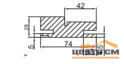 Стойка дверной коробки телескопическая с уплотнителем PROFILO PORTE 74*28*2070 ривьера крем