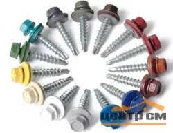 Саморез кровельный 5,5x19 сверло №3 (красно-фиолетовый) RAL 4002 (уп 250шт) DAXMER