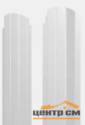 Штакетник металлический STYNERGY П-образный фигурный 0.4 мм, PE RAL 9003 (сигнально-белый), ширина 110мм, длина 1.8 м.п.