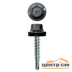 Саморез кровельный 4,8x19 сверло №2 (мокрый асфальт) RAL 7024 (уп 250шт) DAXMER