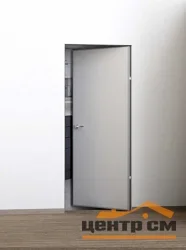 Дверь PROFILO PORTE ПХ-0 Инвизибл под покраску 800*2100 АЛ кромка хром с 4-х ст./врезка под 2 петли и замок