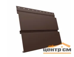 М/сайдинг Квадро брус 3D (GL) Полиэстер RAL8017 (шоколад) толщина 0,45мм, размер 0,34*5 м.п. (в пленке)