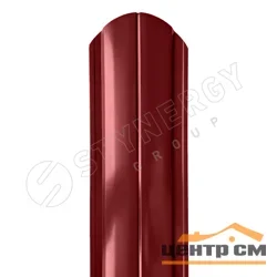 Штакетник металлический STYNERGY полукруглый фигурный 0.45 мм, PE RAL 3011 (красно-коричневый), ширина 118мм, длина 1.8 м.п.