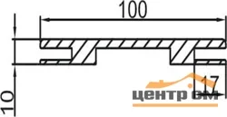 Добор дверной телескопический STABILEPORTE 100х10х2070, Бетон снежный