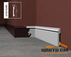 Плинтус напольный Solid из полимера 80*12*2400 белый Артикул: 1 UHD 01/80