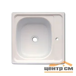 Мойка стальная эмалированная 0,45х0,505 с кронштейнами и отверстием под смеситель (Беларусь)