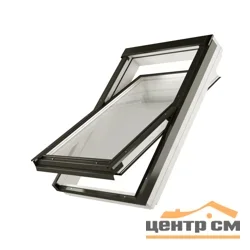 Окно ATICCO DAW 1002 P8 двухкамерное, дерево, белая краска, 94*140