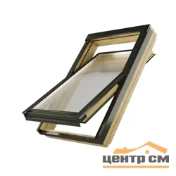 Окно ATICCO DAT 1002 M6 двухкамерное, дерево, прозрачный лак, 78*118