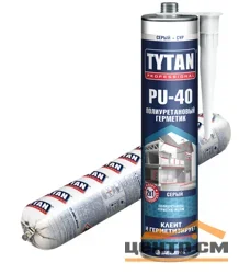 Клей-герметик полиуретановый TYTAN Professional Optimum PU 40 серый (RAL 7045) 600 мл