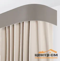 Карниз "Матэ" с поворотами (бленда 7см), 2,0 серый 2-х рядный