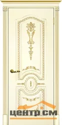 Дверь ТЕКОНА SMALTA-DECO 11 глухая патина золото эмаль слоновая кость 90