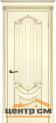 Дверь ТЕКОНА SMALTA-DECO 13 глухая патина золото эмаль слоновая кость 60
