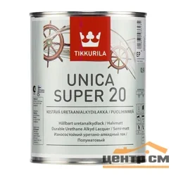 Лак паркетный полуматовый TIKKIVALA (Tikkurila) Unica Super 20 EP универсальный 0,9л