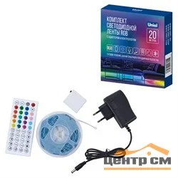 Лента светодиодная 24В RGB 20м c Bluetooth,адаптер в комплекте Uniel