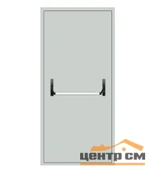 Дверь противопожарная ДПМ-1/ei-60 глухая одностворчатая (RAL 7035) 860*2050 Пр, мет 1,2 (замок, ручка антипаника, кл/кл, усиление под/д)