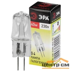 Лампа галогенная 40Вт G4 3000К ЭРА JCD-40W-230V-CL-G4 40Вт капсула теплый белый свет